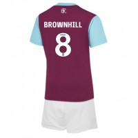 Burnley Josh Brownhill #8 Hjemmebanesæt Børn 2024-25 Kortærmet (+ Korte bukser)